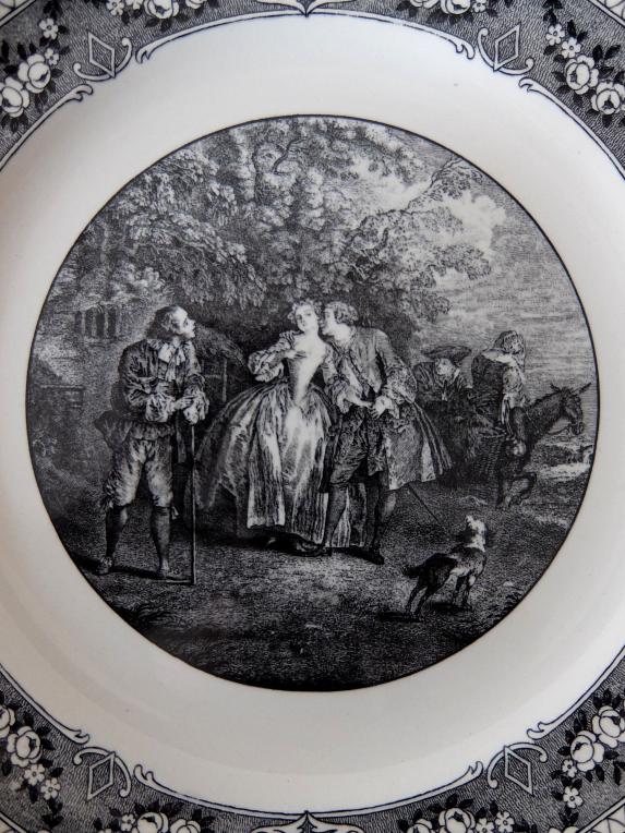 Sarreguemines Grisaille Plate (A0523-03)