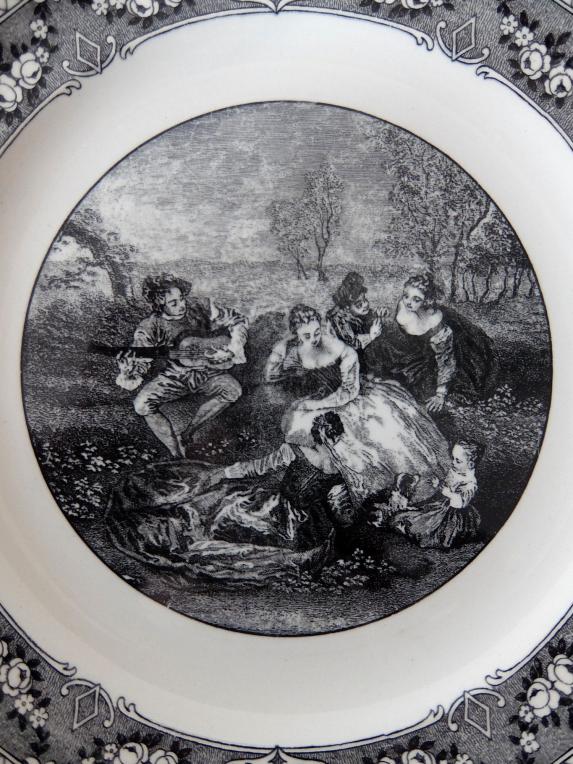Sarreguemines Grisaille Plate (A0523-01)