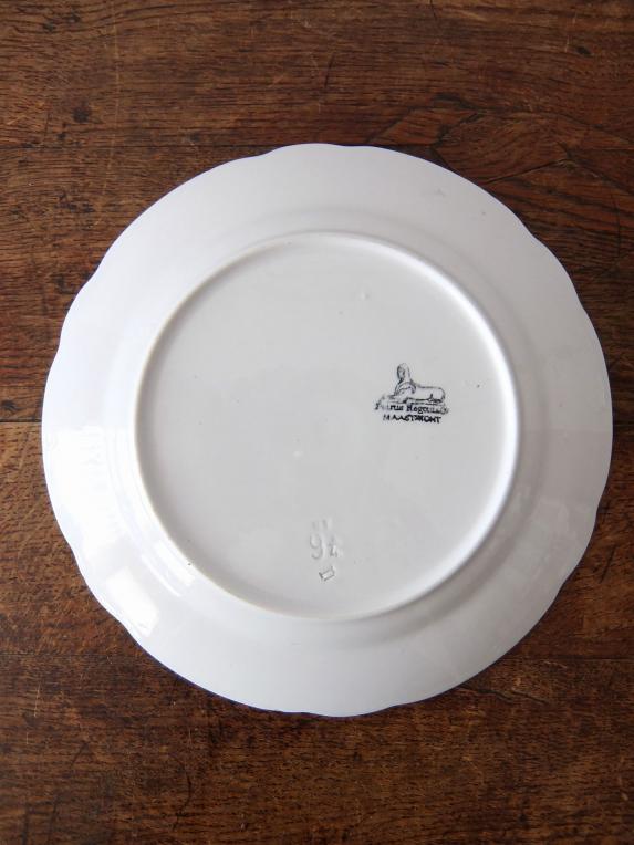 Petrus Regout 【Maastricht】 White Plate (K0615)