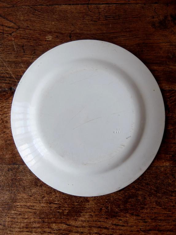 Creil Grisaille Rébus Plate (A0819-02)