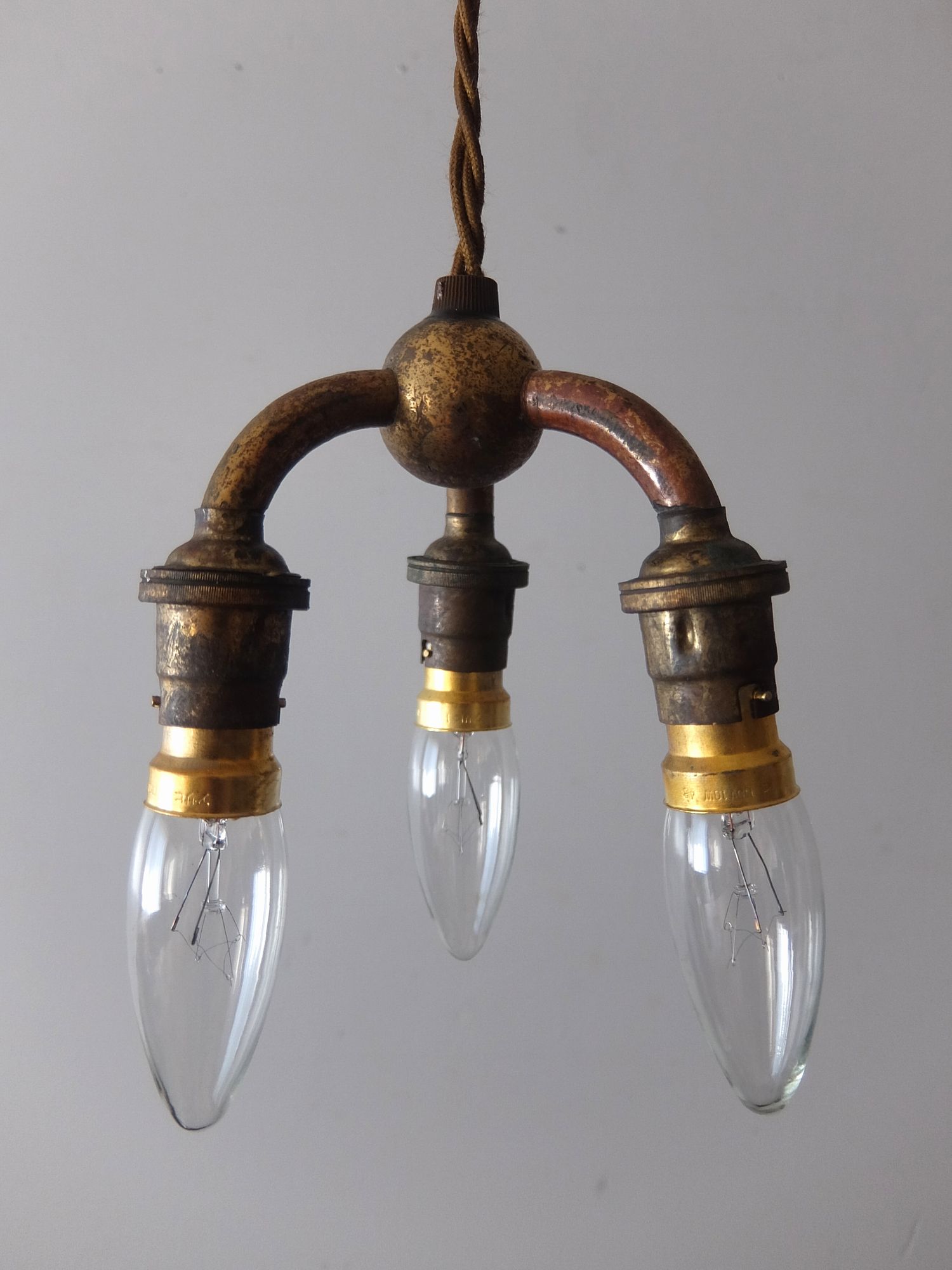 Brass Pendant 3 Lamps (B0126)