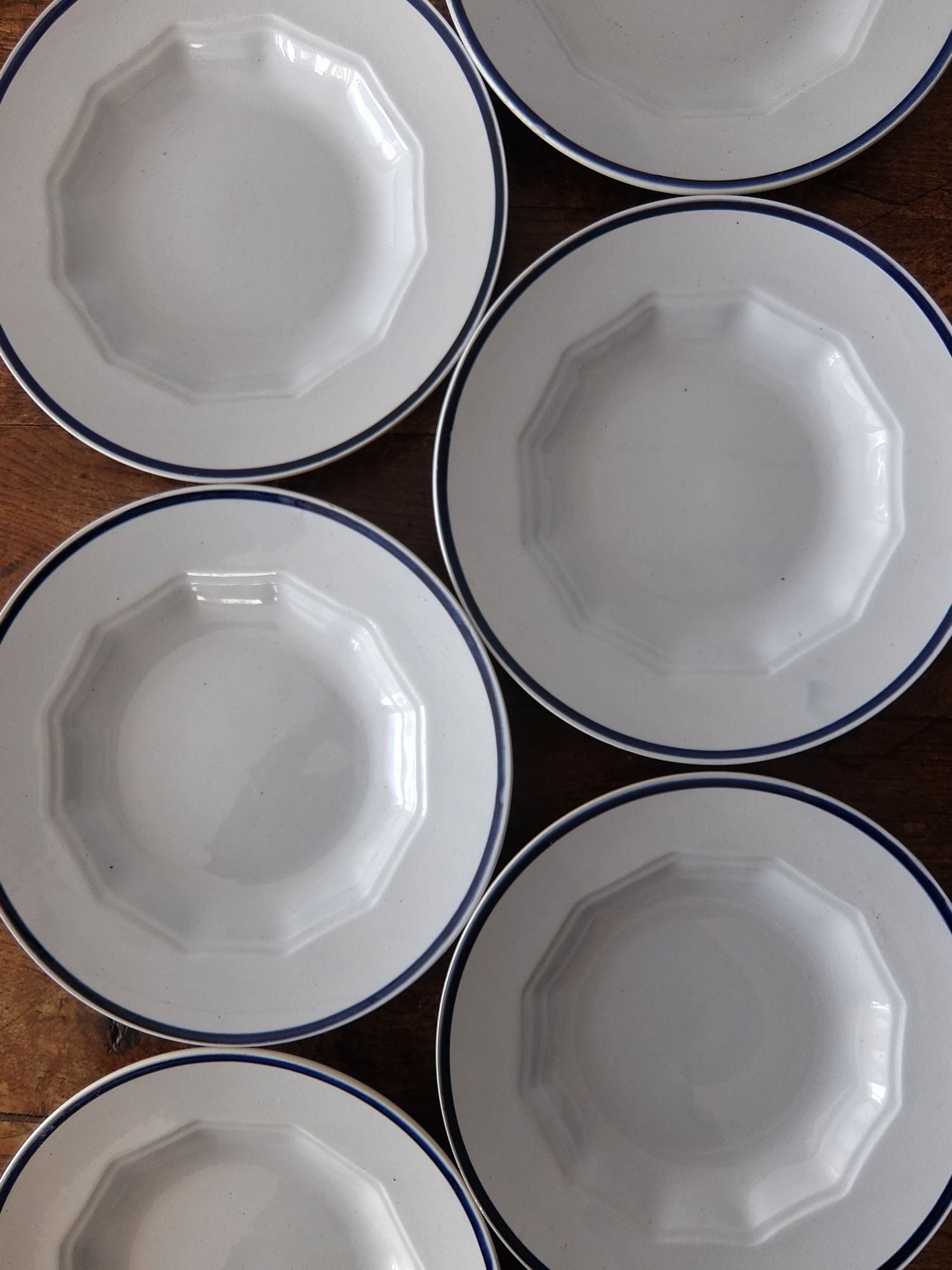 Creil et Montereau Blue Rim Plate (A0125)