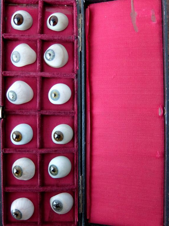 Prosthetic Glass Eyes with Case (12 pcs) (A0917)