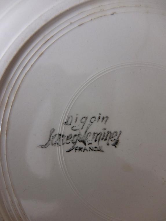 Digoin & Sarreguemines White Plate (E0515)