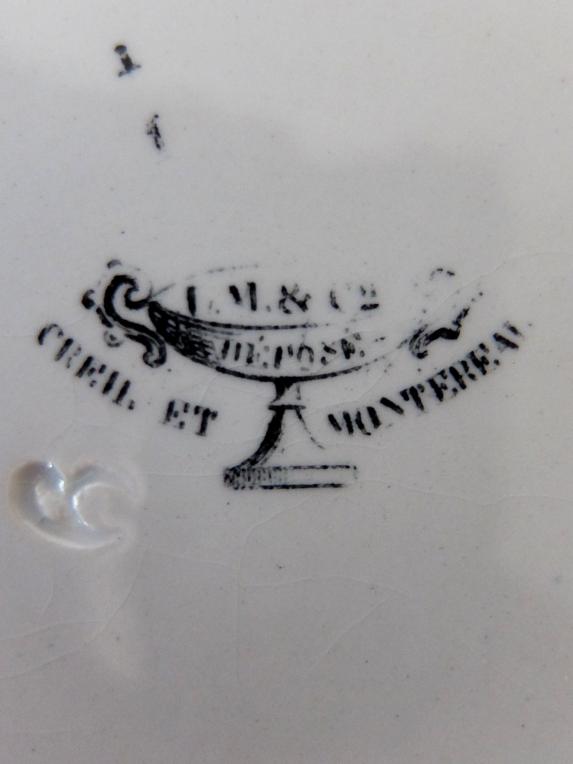 Creil et Montereau Grisaille Plate (B0622-02)