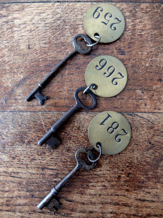 Hotel Key with Brass Tag (A0818)
